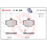 Bromsbelägg fram BREMBO - P 50 038