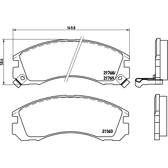 Bromsbelägg fram BREMBO - P 54 017
