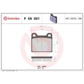 Bromsbelägg fram BREMBO - P 59 001