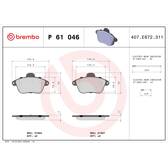 Bromsbelägg fram BREMBO - P 61 046