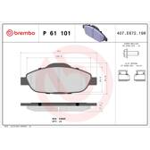Bromsbelägg fram BREMBO - P 61 101