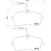 Bromsbelägg fram BREMBO - P 61 109