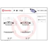 Bromsbelägg fram BREMBO - P 61 112