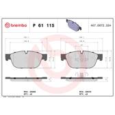 Bromsbelägg fram BREMBO - P 61 115