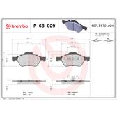 Bromsbelägg fram BREMBO - P 68 029