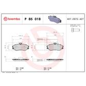 Bromsbelägg fram BREMBO - P 85 018