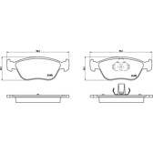 Bromsbelägg fram BREMBO - P 86 024