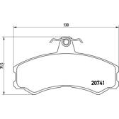 Bromsbelägg fram BREMBO - P A6 024