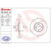 Sats om 2 bromsskivor BREMBO - 08.2275.10