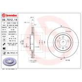 Sats om 2 bromsskivor BREMBO - 09.7012.14