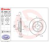 Juego de 2 discos de freno BREMBO - 09.A968.21