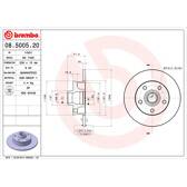 Jeu de 2 disques de frein BREMBO - 08.5005.20