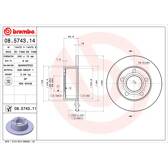 Jeu de 2 disques de frein BREMBO - 08.5743.14
