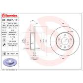 Jeu de 2 disques de frein BREMBO - 08.7627.11