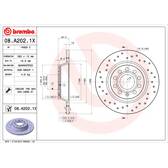 Jeu de 2 disques de frein BREMBO - 08.A202.1X