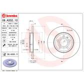 Jeu de 2 disques de frein BREMBO - 08.A332.11