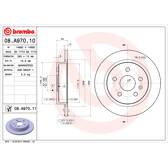 Jeu de 2 disques de frein BREMBO - 08.A970.11