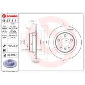 Jeu de 2 disques de frein BREMBO - 08.C115.11