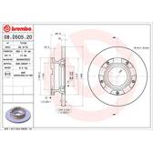 Jeu de 2 disques de frein BREMBO - 08.D505.20
