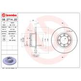 Jeu de 2 disques de frein BREMBO - 08.2714.20