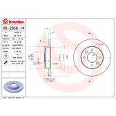 Jeu de 2 disques de frein BREMBO - 08.2958.14