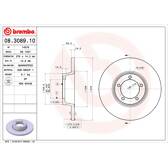 Jeu de 2 disques de frein BREMBO - 08.3089.10