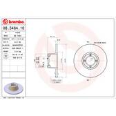 Jeu de 2 disques de frein BREMBO - 08.5464.10