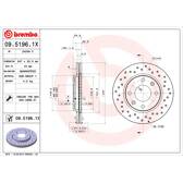 Jeu de 2 disques de frein BREMBO - 09.5196.1X