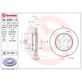 Jeu de 2 disques de frein BREMBO - 09.5584.11