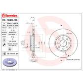 Jeu de 2 disques de frein BREMBO - 09.5843.34