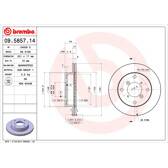 Jeu de 2 disques de frein BREMBO - 09.5857.14