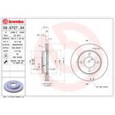 Jeu de 2 disques de frein BREMBO - 09.6727.34