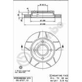 Jeu de 2 disques de frein BREMBO - 09.6727.77