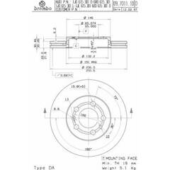 Jeu de 2 disques de frein BREMBO - 09.7011.11
