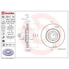 Jeu de 2 disques de frein BREMBO - 09.7011.14