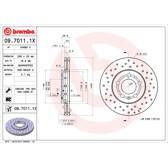 Jeu de 2 disques de frein BREMBO - 09.7011.1X