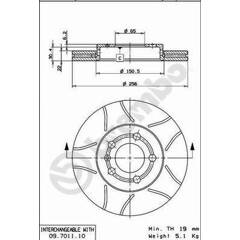 Jeu de 2 disques de frein BREMBO - 09.7011.75