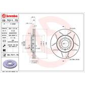 Jeu de 2 disques de frein BREMBO - 09.7011.75