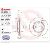 Jeu de 2 disques de frein BREMBO - 09.8655.11