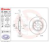 Jeu de 2 disques de frein BREMBO - 09.8695.11