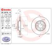 Jeu de 2 disques de frein BREMBO - 09.9078.10