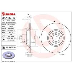 Disque de frein (à l'unité) BREMBO - 09.A430.11