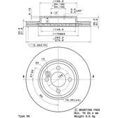 Jeu de 2 disques de frein BREMBO - 09.A761.11