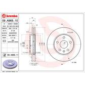 Disque de frein (à l'unité) BREMBO - 09.A969.10