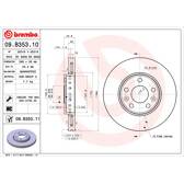 Jeu de 2 disques de frein BREMBO - 09.B353.11