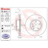 Disque de frein (à l'unité) BREMBO - 09.B570.11