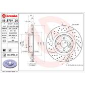 Jeu de 2 disques de frein BREMBO - 09.B754.21