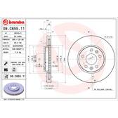 Jeu de 2 disques de frein BREMBO - 09.C655.11