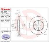 Jeu de 2 disques de frein BREMBO - 09.D391.11