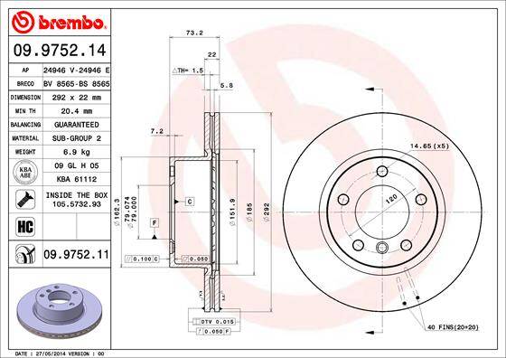 Brake disc set (2)